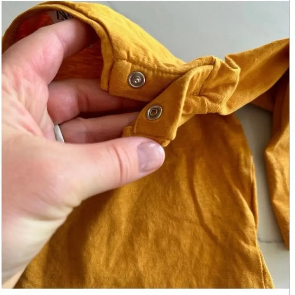 Zara Baby Mustard Tee & Dino Jogger Set - 6-9 Months